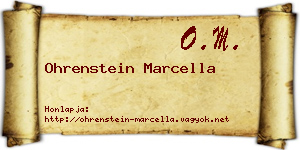 Ohrenstein Marcella névjegykártya
